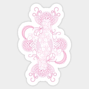 Abstract Doodle Flower Sticker